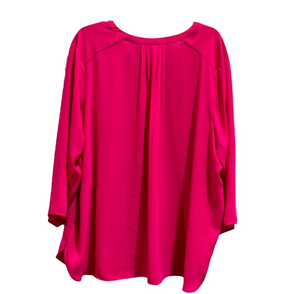 Curves 360 NYDJ Sz 22 Curves 360, Bright Pink Tunic Blouse - Picture 8 of 8